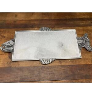 Wilton Armetale Pewter Footed Fish Serving Platter Tray Dish Oven Safe Cooking